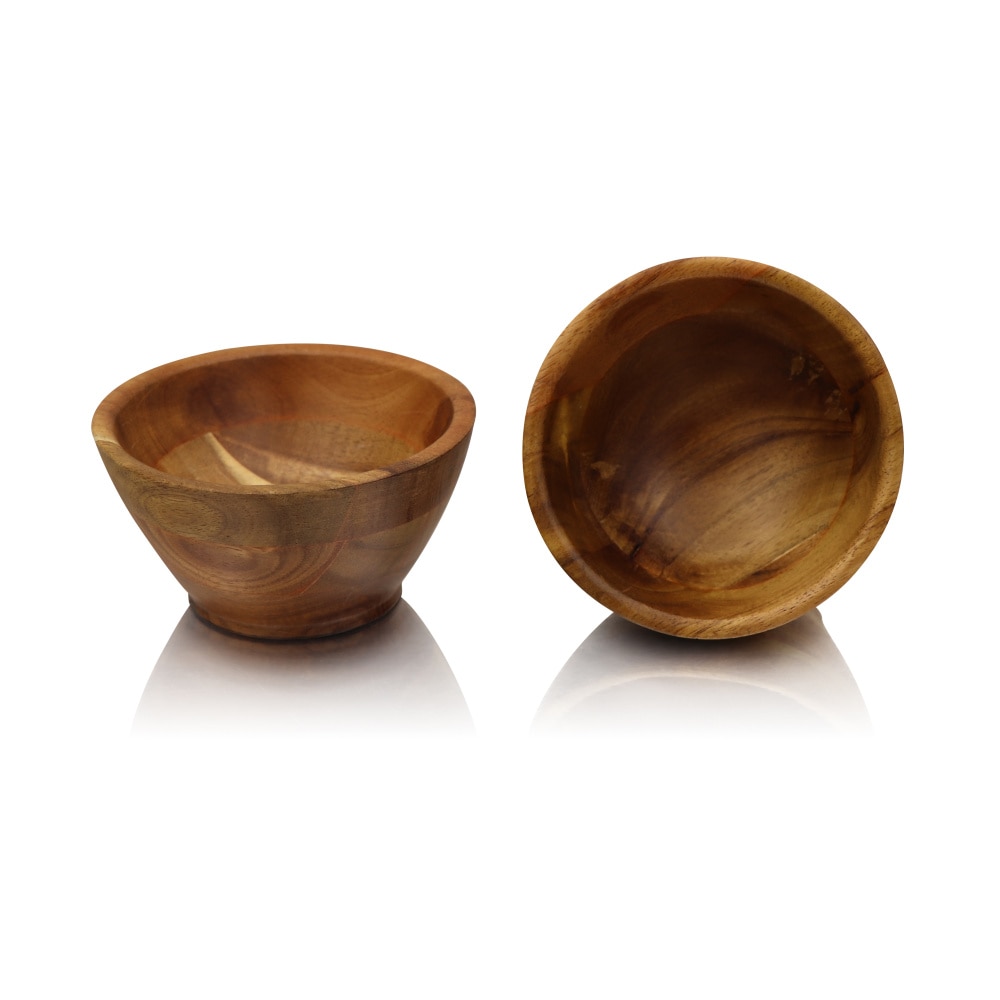 Jaswehome-cuenco de madera ecológico Natural, cuencos de fideo, arroz, sopa, postre, cuenco pequeño para niños, contenedor de alimentos, utensilios de madera