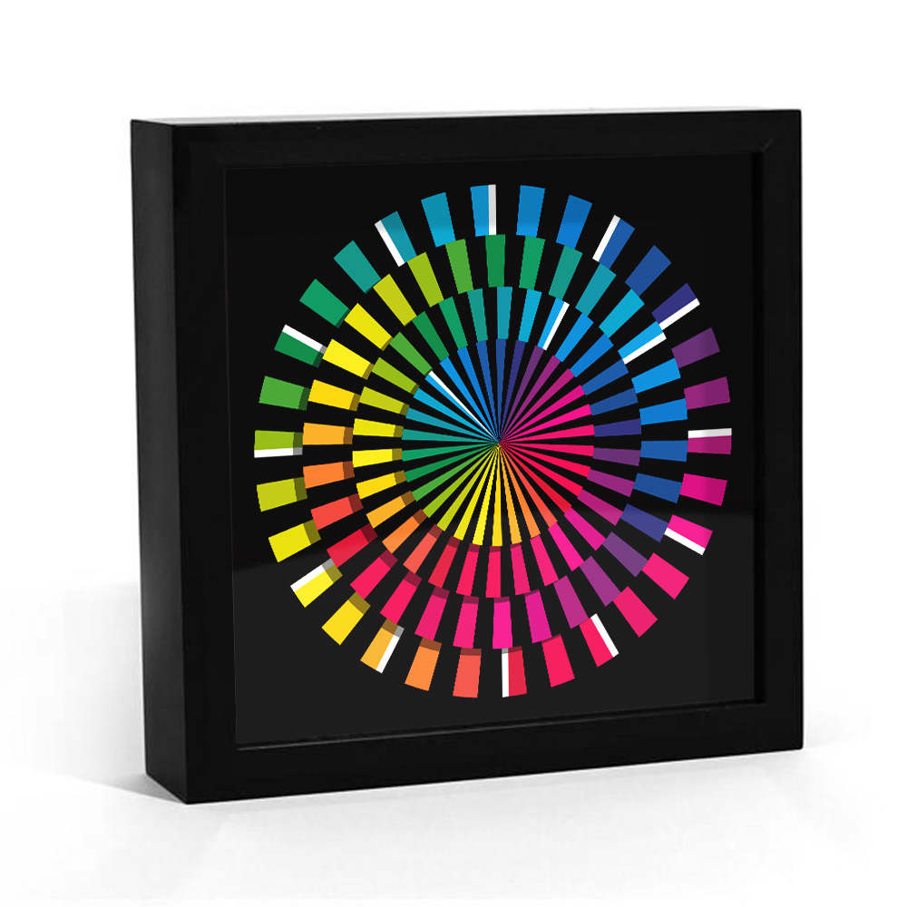 Spectrum Hexagon Wandklok Kleurrijke Moderne Tafel Klok Kunst Klok Tijdloze Uurwerken Intrigerende Handwerk Bureau Horloge