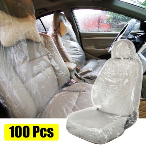 100x 140 x 80cm engangs plastik stolestol dækker beskyttelsesmekaniker betjent bilstol stolebetræk