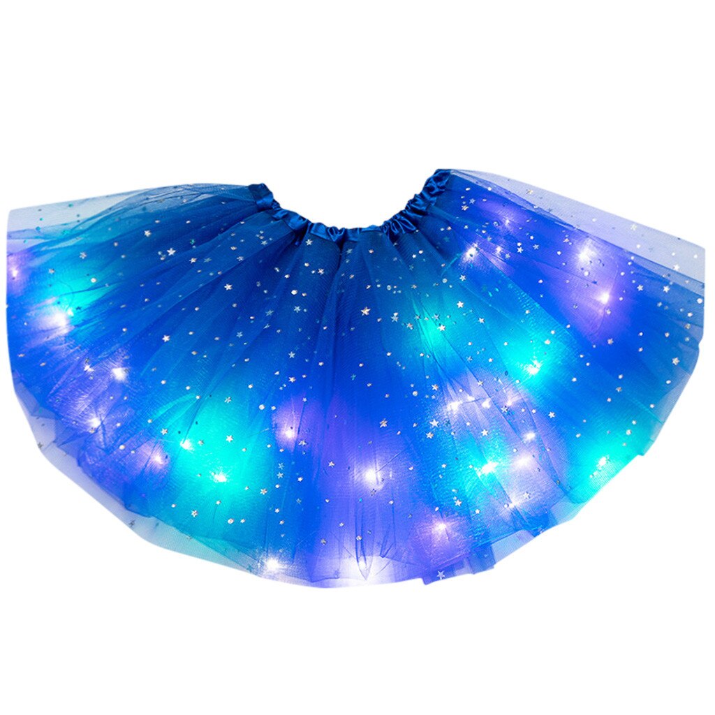 Pasgeboren Kids Meisjes Baby Sequin Tutu Rok Led Light Up Pettiskirt Ballet Kleding Baby Meisjes Kleding Meisjes Jurk Korte Rok: BU