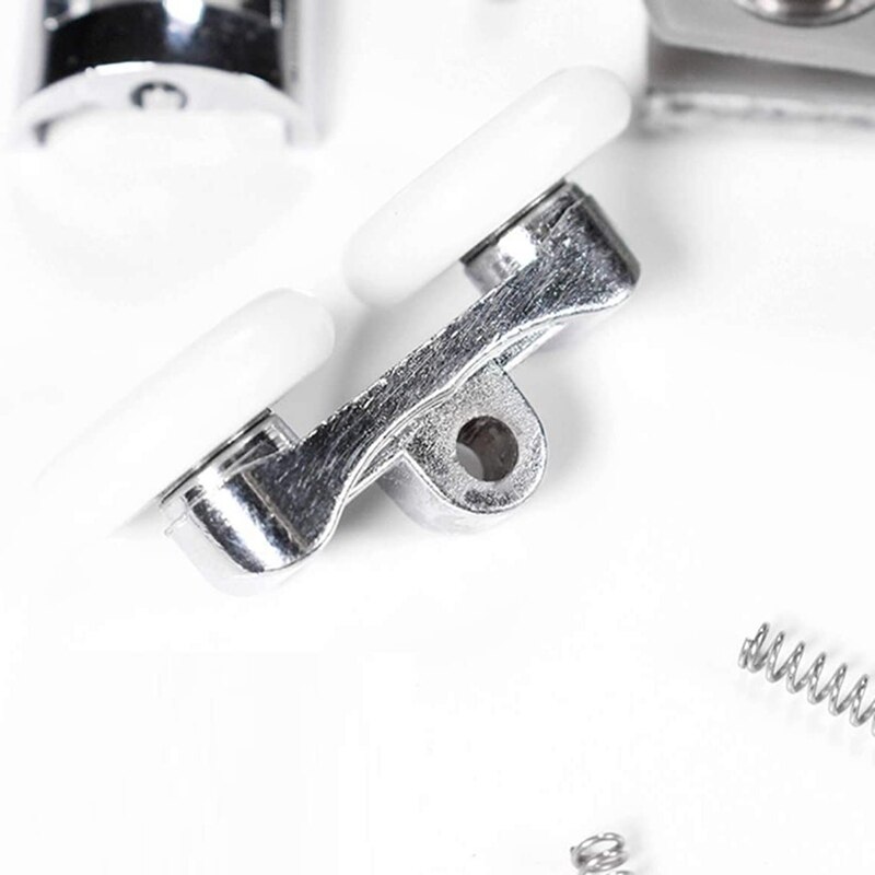 4Pcs Shower Door Wheels 23Mm Shower Door Rollers Heavy Duty Zinc Alloy Dual Wheel For Both Flat Sliding Shower Doors