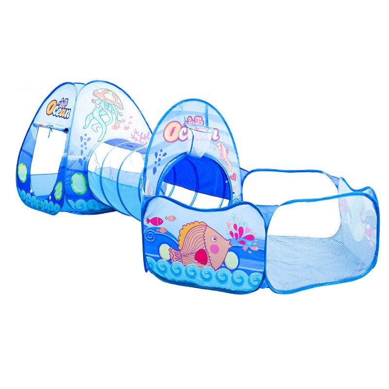 3 In 1 Baby Speelgoed Tenten Spel Huis Bal Pit Pool Kind Kruipen Tunnel Spelen Tent Kinderen Speelgoed Bal Zwembad oceaan Bal Houder Set: Default Title