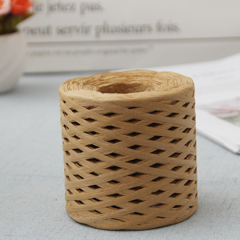 1 stücke 200m/rolle Bast Papier Bänder Verpackung Schnur Seil Für Kasten Verpackung Diy Handwerk Dekorationen
