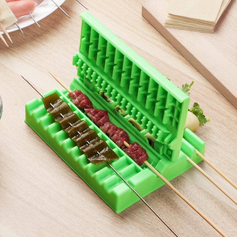 Barbecue Stringer Skewers Kebab Maker Box Machine Beef Meat Vegetable String Grill Barbecue Kitchen Accessories BBQ Gadget