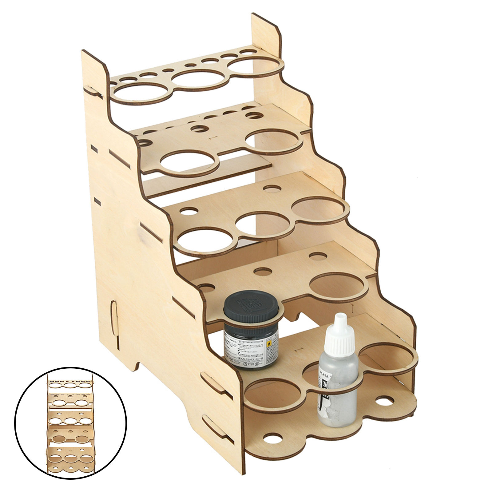 Basics Module Penselen Rack Epoxy Tool Houten Organisator Opslag Display Stand Houder Kabinet