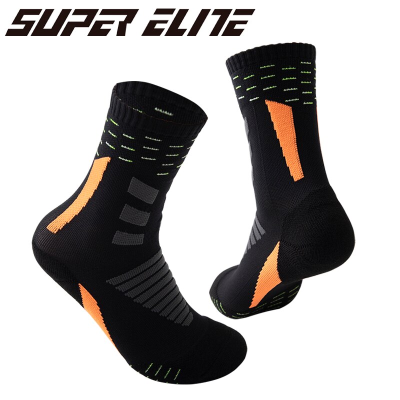 Superstjerne basketballsokker elite tykke sportssokker skridsikker holdbart skateboard håndklæde bund sokker strømpe