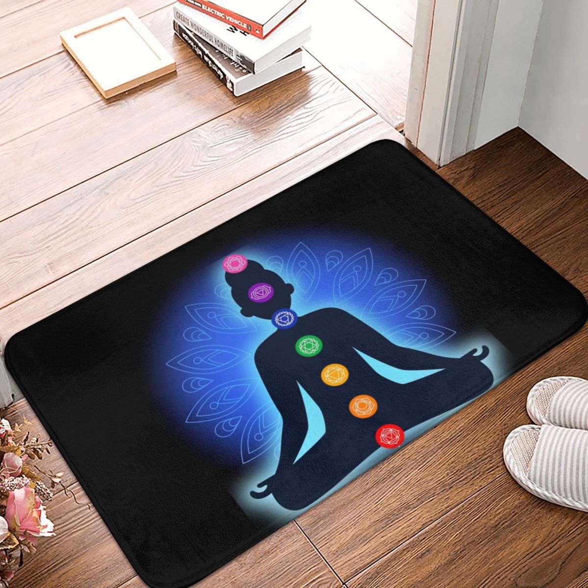 Badmat Yoga Meditatie Spirituele Decor Boeddha 3D Tapijt Tapijt Deurmat Antislip Entree Woonkamer Thuis Keuken Water olie Proof: Best Selling 90x60cm