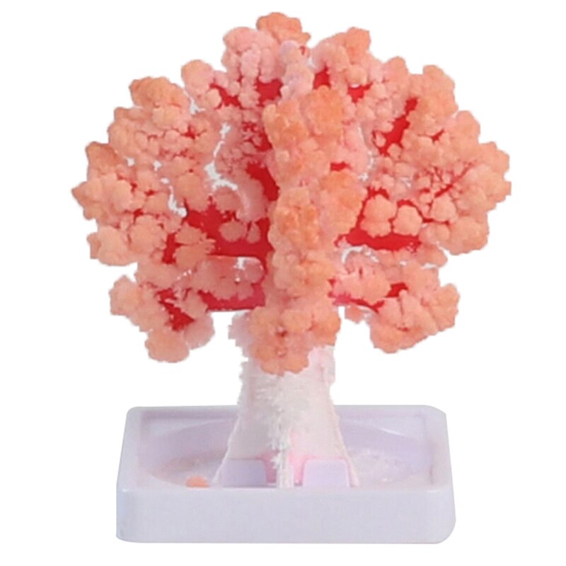 1Pc Mini Visual Magic Artificial Sakura Trees Decorative Growing DIY Paper Tree Novelty Baby Toy Flower Tree Exploring