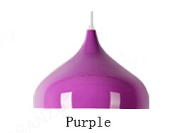 Moderne Kleurrijke Aluminium Hanglampen Industriële Opknoping Verlichting Bar Loft Hanglamp Eetkamer Diy Lamp Shades E27: Purple