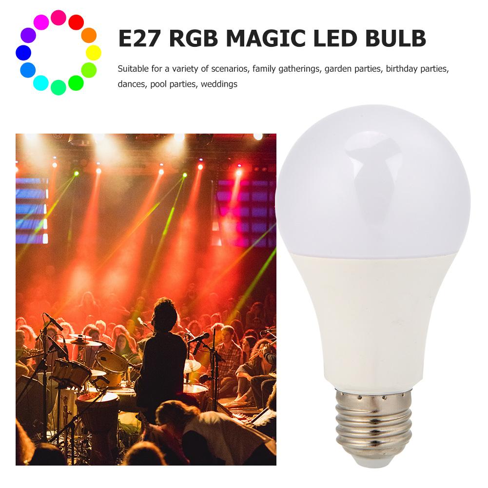 E27 100-240v 5w veranderende rgb magische led-lamp rgb led-lampen afstandsbediening verlichtingslamp slimme kleurrijke lamp 110 x 60mm