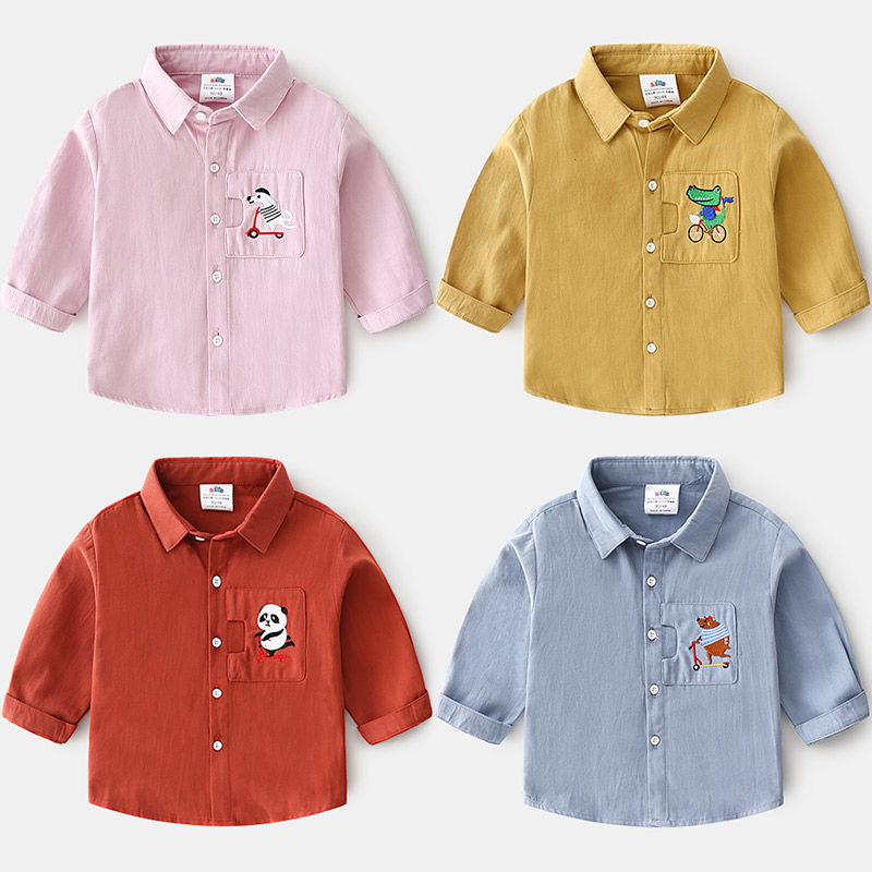 Bebê camisa de manga longa 2020 outono novos meninos crianças camisa de lapela tx-a637