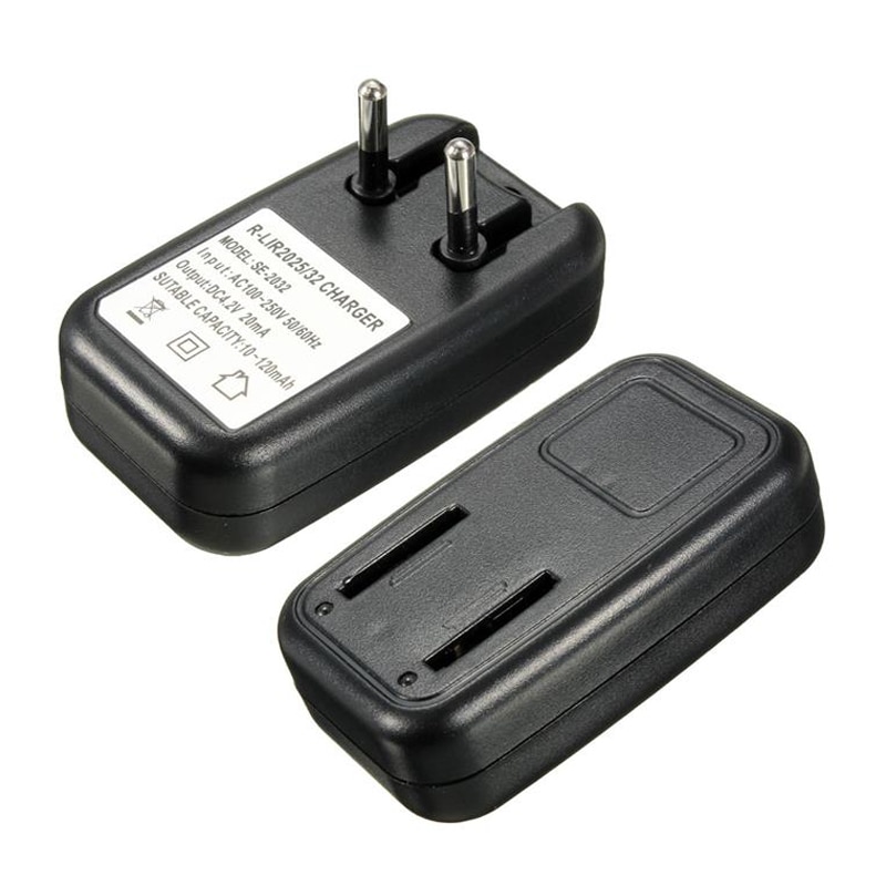 Eu Plug Ac Power Lithium 2032 2025 Batterij Oplader Adapter Voor LIR2032 LIR2025 ML2032 ML2025 CR2032 Coin Knoopcel Batterij