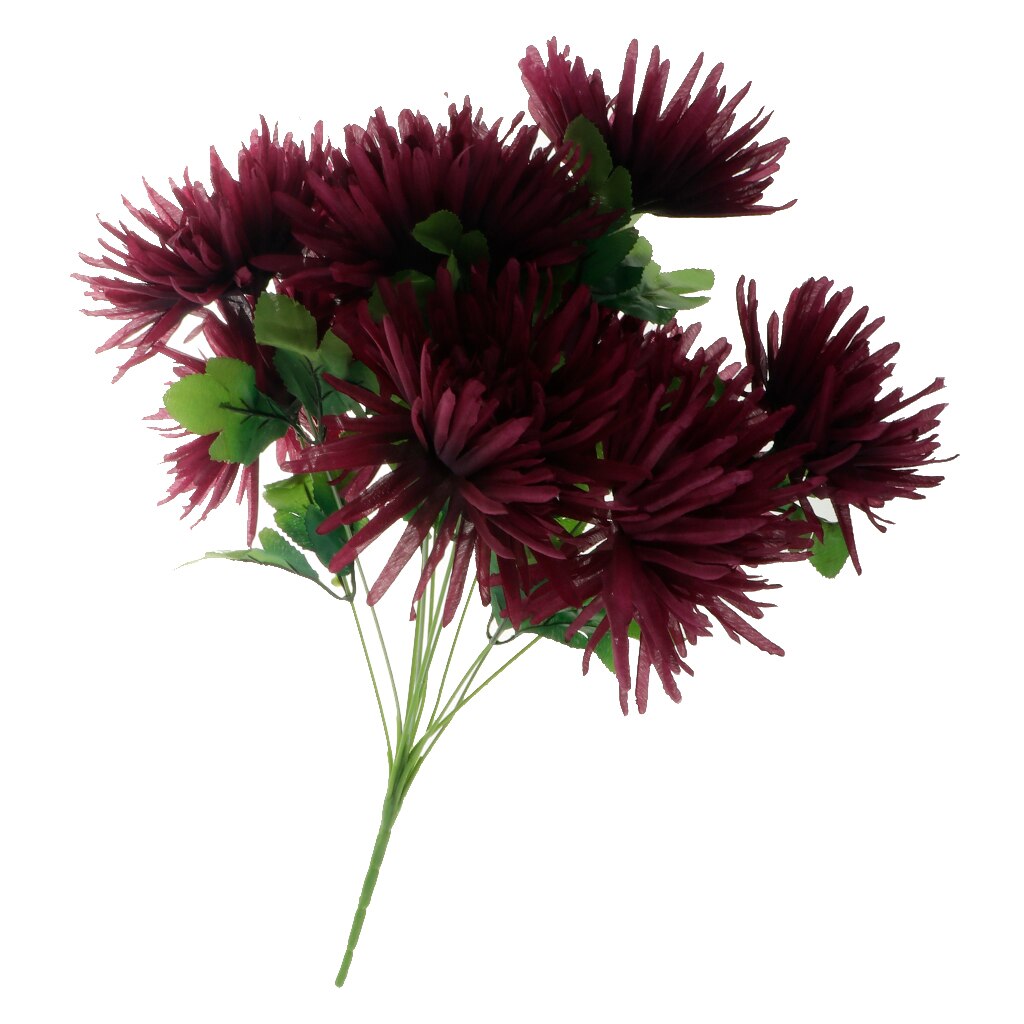 Flor de crisantemo de seda con arreglo floral en el cementerio y decoración de flores: Purple