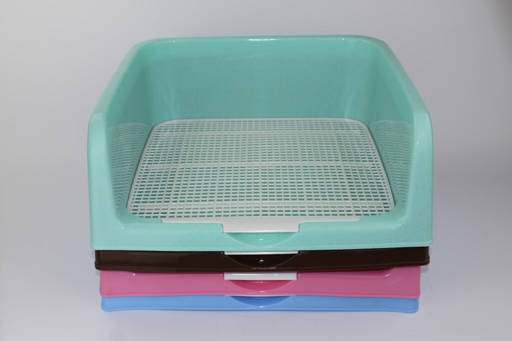 Draagbare Hond Wc, Honden Indoor Training Honden-Wc Dubbele Mobiele Plastic Te Schoon Teddy Dierbenodigdheden: Licht Groen