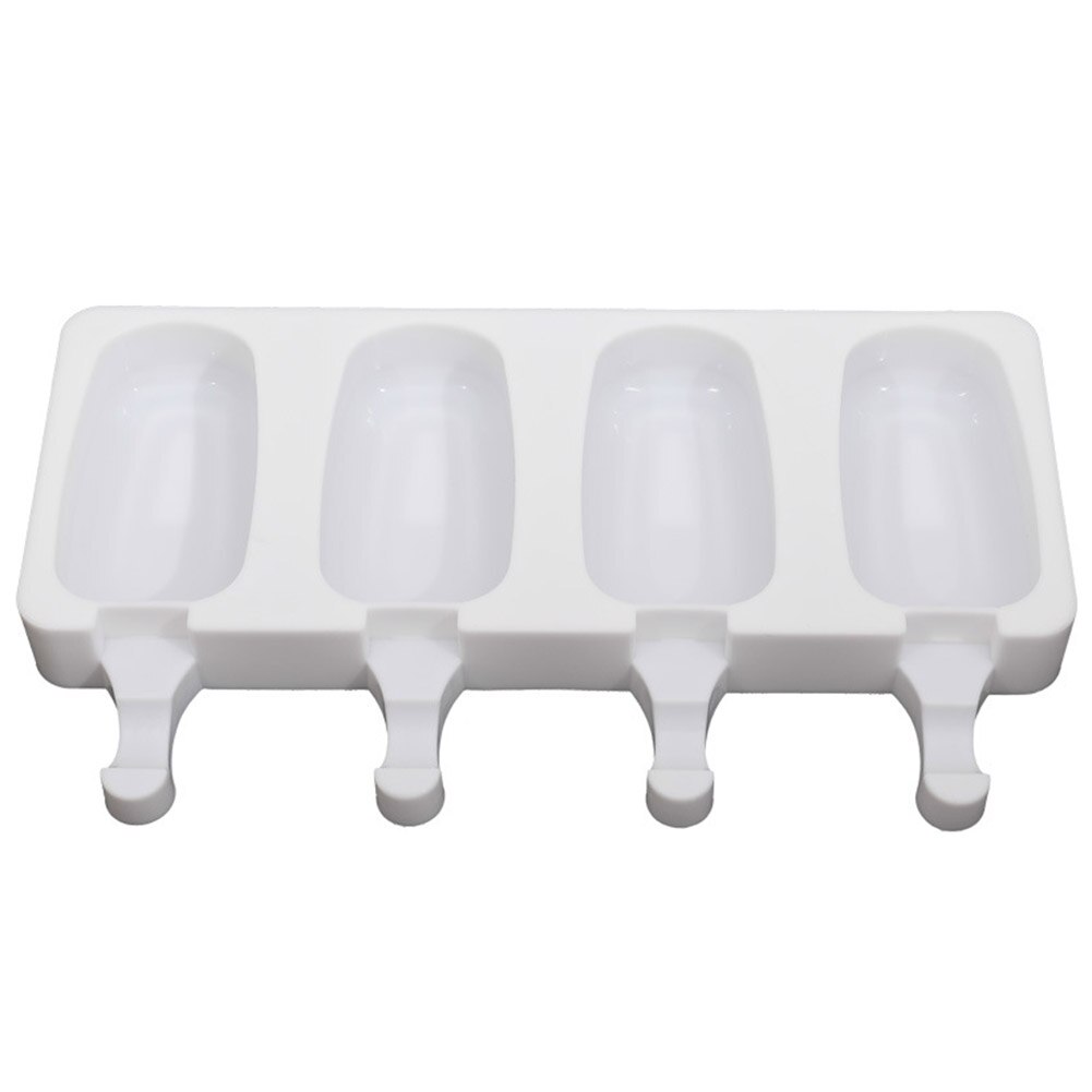 4 galler återanvändbar silikon popsicled maker form fryst glass form diy-verktyg glass silikon form makers dessertbricka: S