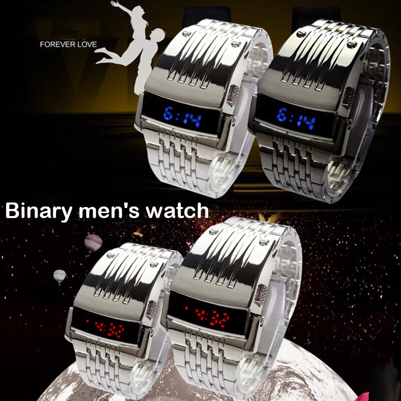 Men's Binary LED Digital Wrist Watch Father's Day FOU99
