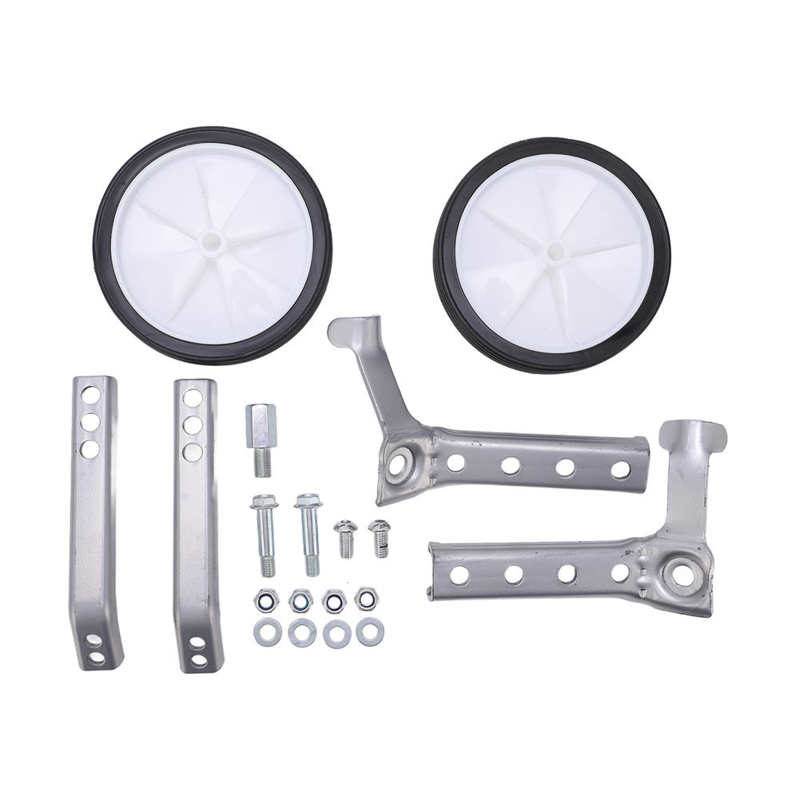 Cycling Training Wheels Stable Compact Structure Steel Frame Heavy Duty Training Wheels 100kg Load Bearing for 18 To 24in: grey