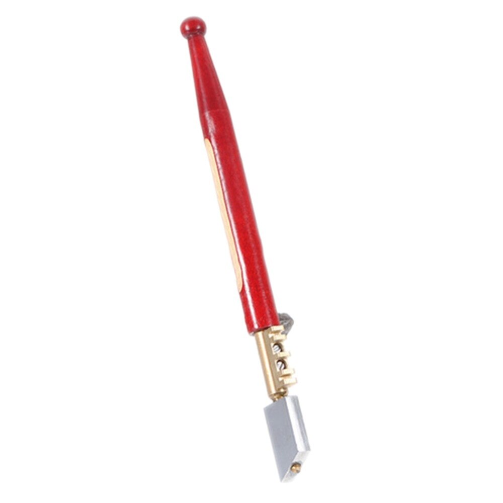 Portable Glass Cutter Diamond Tipped Glass Cutter Pencil Window Glass Craft Cutting Knife Wooden Handle Tool