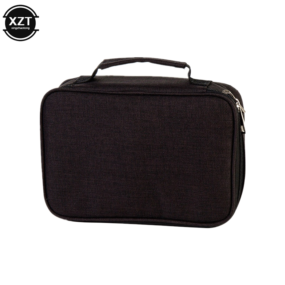 Estuches escolares universales con 72 agujeros, estuche escolar de lona con 3 compartimentos, estuche para bolígrafos de tela, bolsa para suministros de papelería para artistas