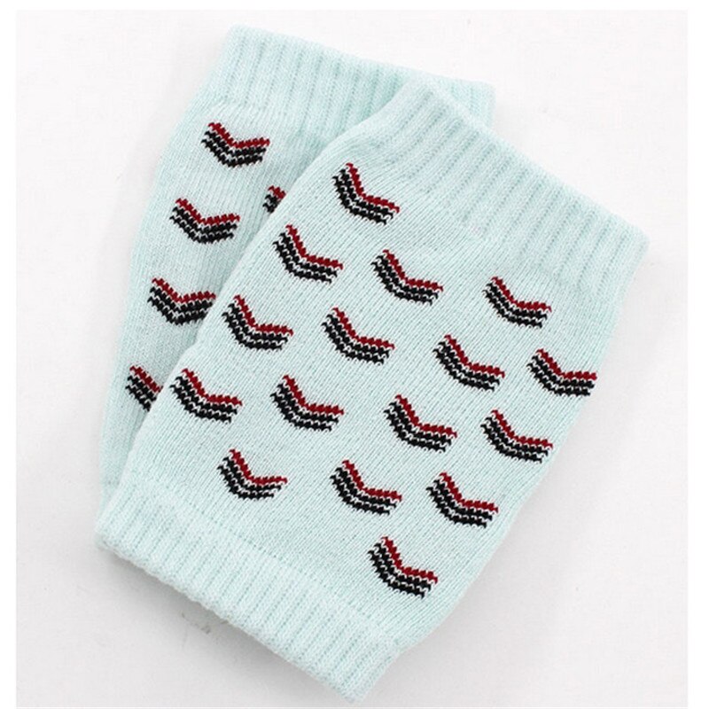 Exquisite Baby Safety Knee Protection Pads Cartoon Cotton Kids Baby Safety Knee Pads Crawling Protector Baby Leg Warmers Kneecap: green