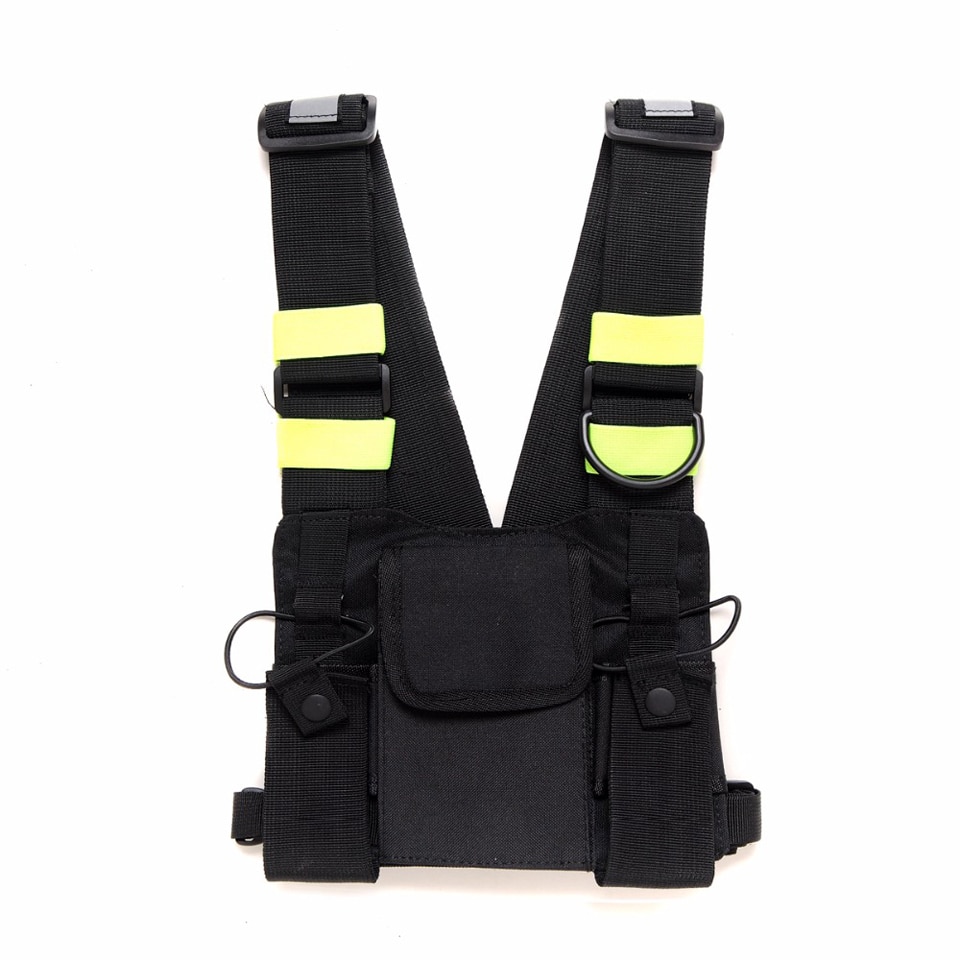 Reflecterende Draagtas Voor Walkie Talkie Nylon Harnas Twee Manier Radio Pouch Borst Bag Pack Forbaofeng Formotorola
