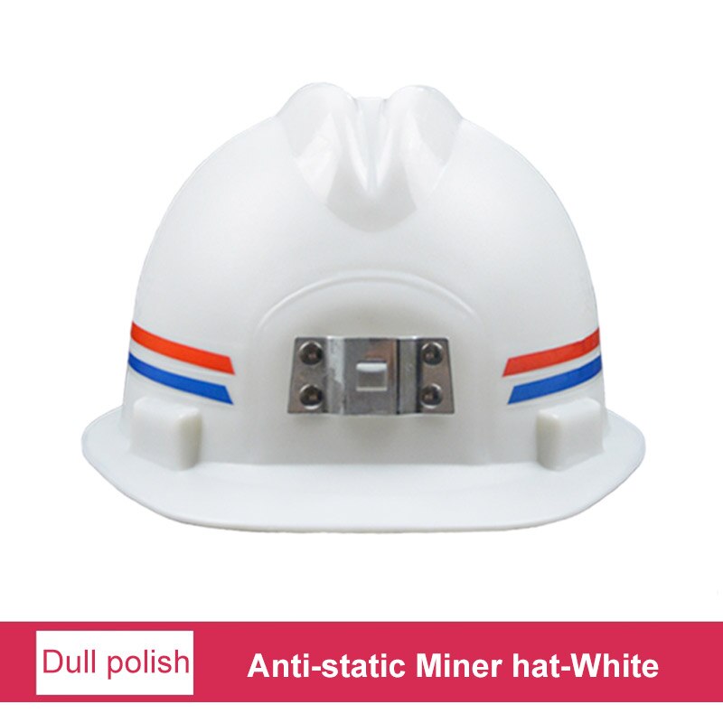 Hard Hat With Bracket Coal Mine Construction Safety Helmet Labor Protection Underground Working Anti-static Matte Helmets: white