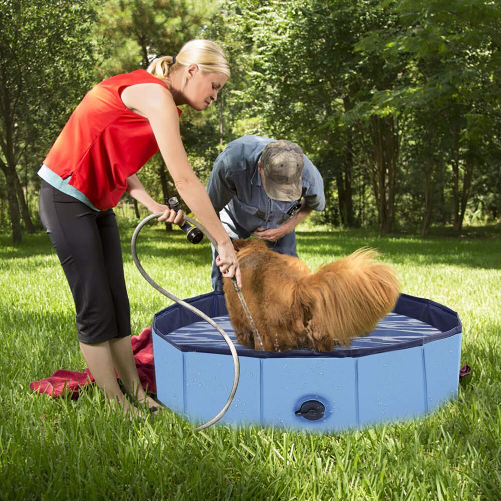 Dog Pool Foldable Dog Swimming Pool Pet Bath Swimming Tub Bathtub Pet Swimming Pool Collapsible Bathing Pool for Pets Kids