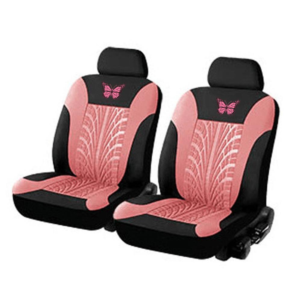Brand Embroidery Car Seat Covers Set Universal Fit Most Cars Covers with Tire Track Detail Styling Car Seat Protector Car Seat: K