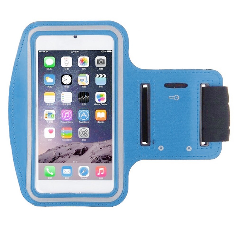 Outdoor Sports Phone Holder Waterproof Armband Case for Samsung Gym Running Phone Bag Arm Band Case for all phones: Blue