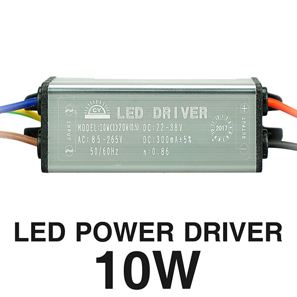 LED Driver 10W 20W 30W 50W 70W Convert AC85-265V To DC22-38V No Flicker LED Driver DIY For Flood Light Spotlight IP67 Waterproof: 10W