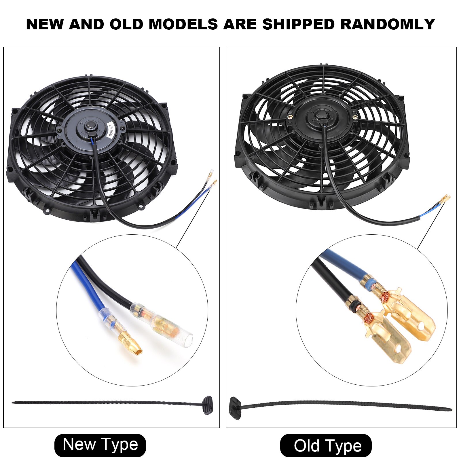 Car Slim Push Pull Electric Engine Cooling Fan 12V with Mounting Kit 12 inch Universal