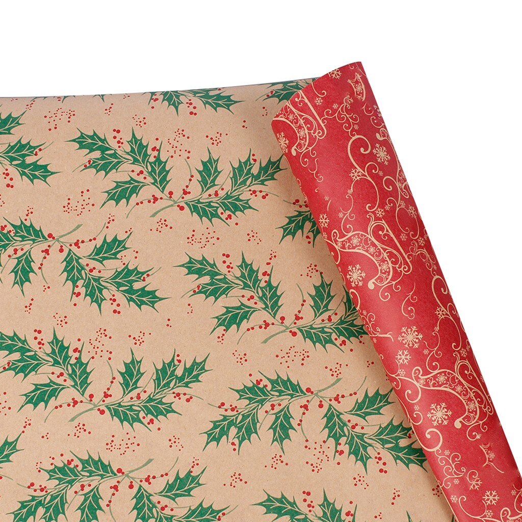 5PCS Printed Packaging Craft Tissue Paper Double Sided Flower Wrapping Cowhide Paper Roll DIY Box Packing 50×70cm