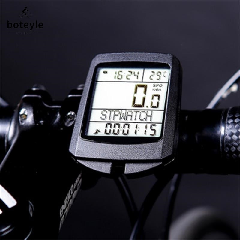 Mountain bike road bike speedometer bicycle odometer LCD display LED light wireless bicycle speedometer bicycle speedometer