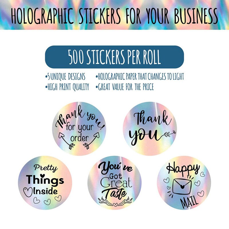 1/1.5 "Dank U Voor Ondersteunende Mijn Kleine Business Sticker 6 Voor Kleine Ondernemers Online Verkopers Tape 500pcs/Roll