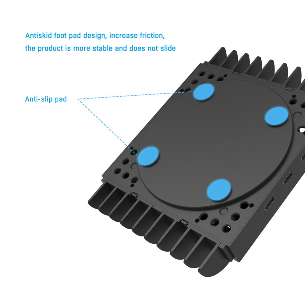 Cooling Stand for Xbox Series X Cooling Fan Stand External Cooler Game Discs Storage Rack Game Playing Accessories