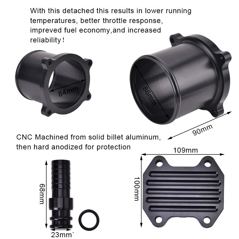 EVIL ENERGY EGR Valve And Throttle Valve Kit Block OFF Plate Kit For Dodge Ram 6.7L Cummins Diesel