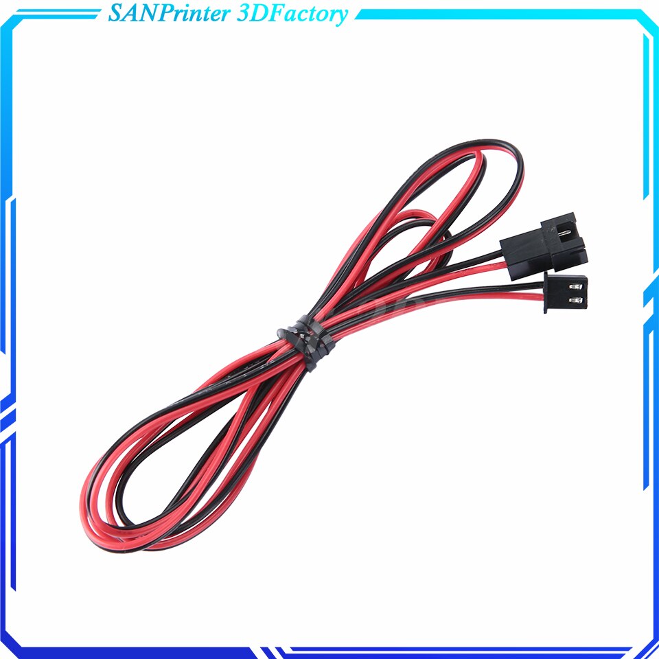 Fan Extension Cable 1M Wire Length Connection Line 2Pin XH2.54 Female Male Connector 3D Printer Parts 1/2/5/10/20pcs