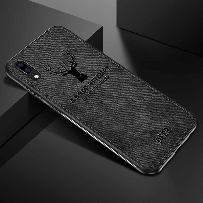 Ehre 9 Fall für Huawei Ehre 9 Lite Geweih Tuch Textur Abdeckung Weichen silikon Stoßstange Fall Coque Fundas auf Ehre 9 Lite 5.65": For Honor 9 Lite / Black