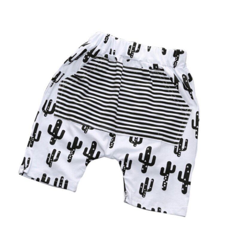 1-5t baby boy sommer harem korte bukser børn stribede kaktus bomuld shorts til drenge: Stil  a2 / 4t