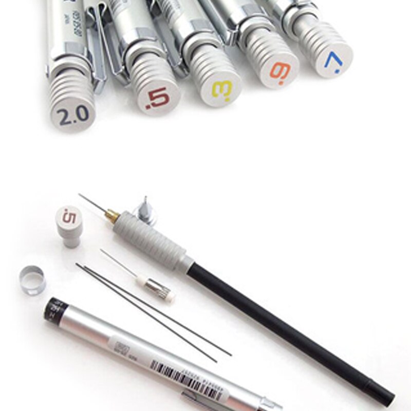 2 stykker tysk staedtler 925 25 metal | tegning | mekanisk blyant 0.3 | 0.5 | 0.7 | 0.9 |