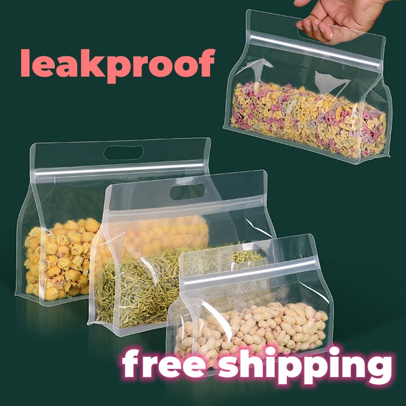 Bolsa de plástico reciclable ziplock Saran bolsa de plástico de embalaje de PVC a prueba de fugas bolsa de embalaje de partículas de frutas alimentos frescos recipiente cerrado de cocina