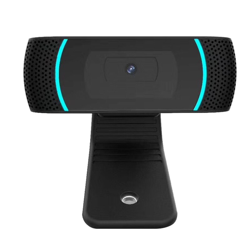 Webcam hd inteligente usb 1080p digital, câmera com microfone para laptop, desktop, tv, funciona com skype, windons, conferência de escritório ao vivo foco automático para autofoco,: Default Title