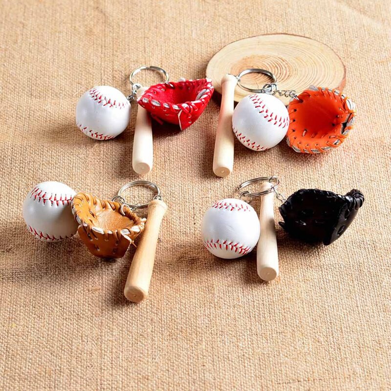 Baseball Mini Handmade Souvenir Cute Base Ball Key-chain Key Sports Chain Bike Keyring Novelty