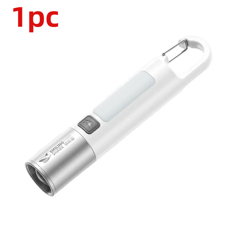 Xiaomi Outdoor Strong Lights Flashlight Camping Emergency Household High Brightness Multifunctional Rechargeable With Side Light: Blue