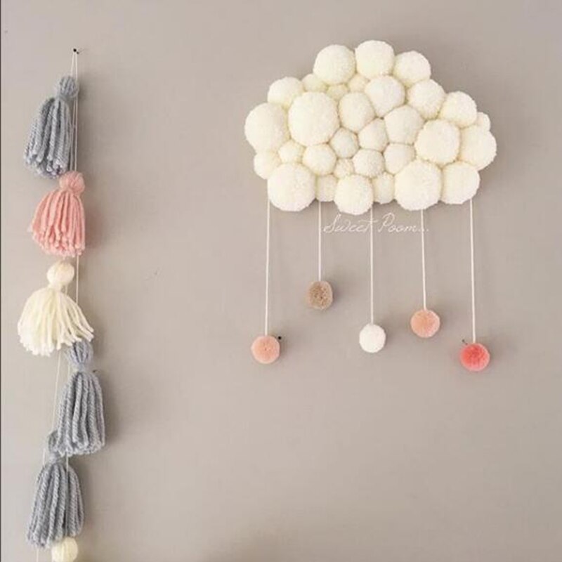Ins Stijl Babykamer Decoratie Voor Pasgeboren Korte Koraal Fluwelen Hairball Room Decor In De Wieg Fotografie Props Accessoires