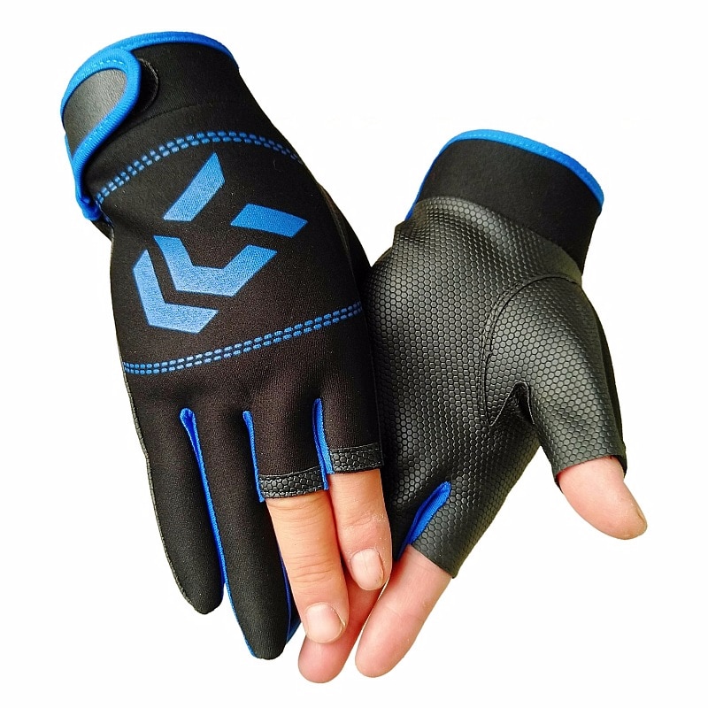 Daiwa Skidproof 3 Vingerloze Handschoenen Vissen Antislip Vissen Handschoenen Outdoor Sport Handschoenen Voor Mannen Wandelen Pesca Pakken