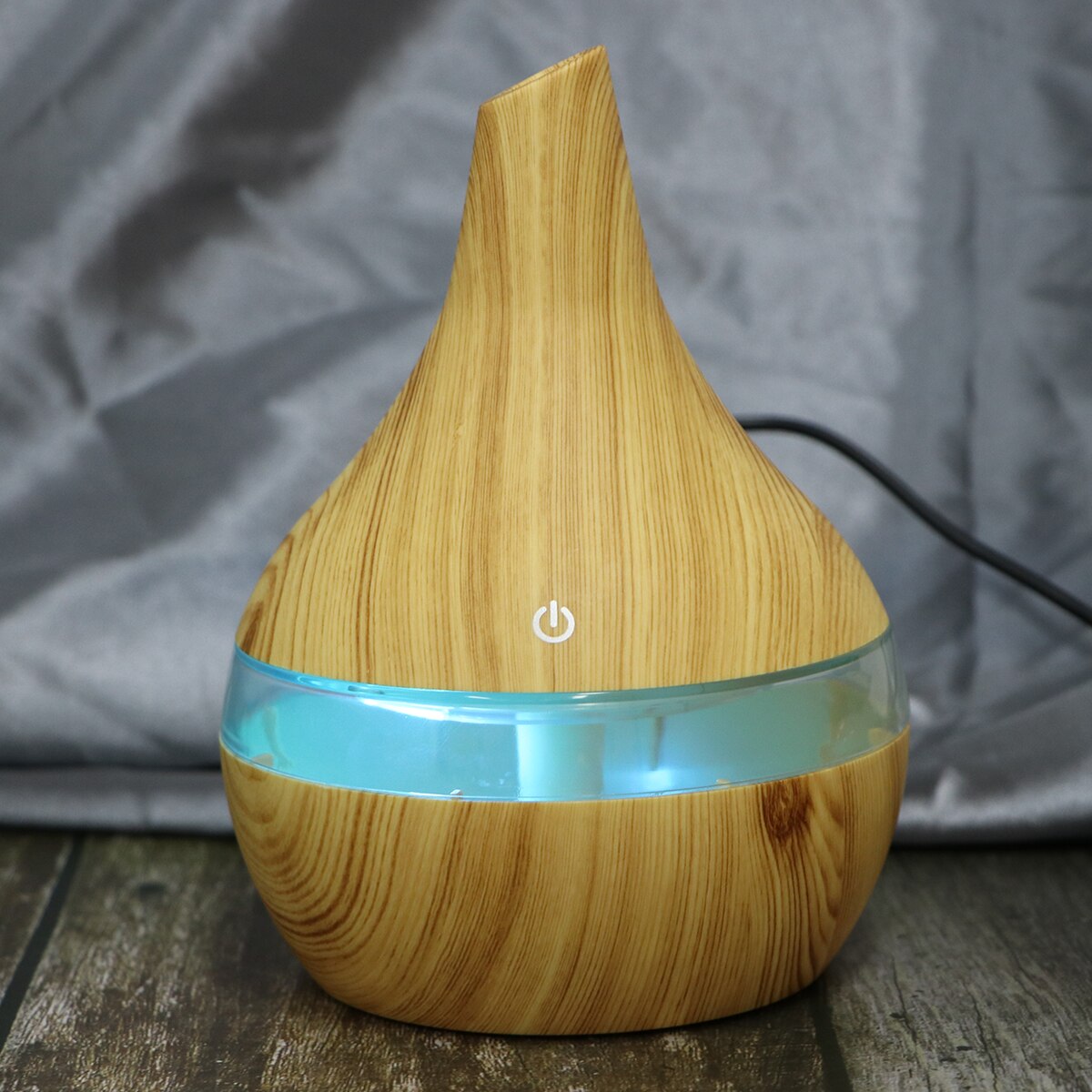 300Ml Aromatherapie Diffuser Houten Graan Patroon Usb Ultrasone Air Aroma Stille Luchtbevochtiger Etherische Olie Aroma Diffuser