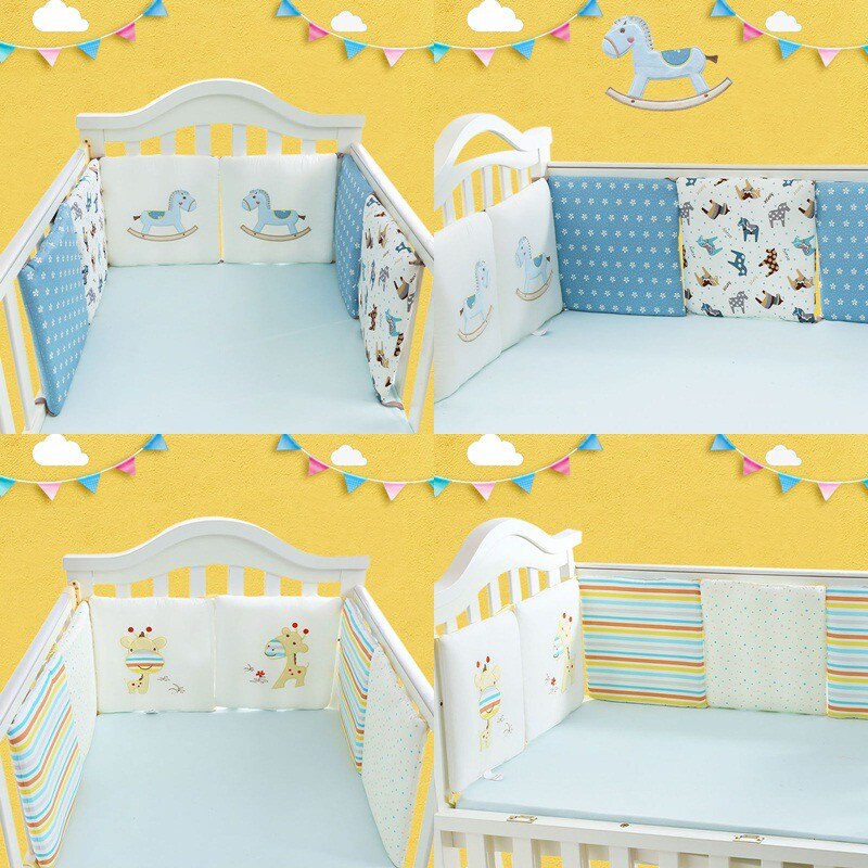 6 Stuks Baby Bed Bumper Anti-Bump Pasgeboren Wieg Protector Pad Baby Bed Wieg Bumper Baby Baby Beddengoed Bumpe bedding Cot Hek