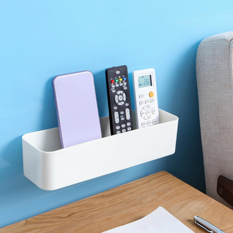 Shelf Remote Supplies Cosmetic Storage Bathroom Wall Storage Home Box Adhesive Wall Mounted Control Organizer Case Holder Rack