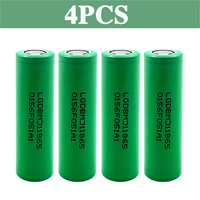 18650 lithium battery 3500mAh 3.7v 25A INR18650 MJ1 high power power tool battery 18650 rechargeable battery+Charger: army green